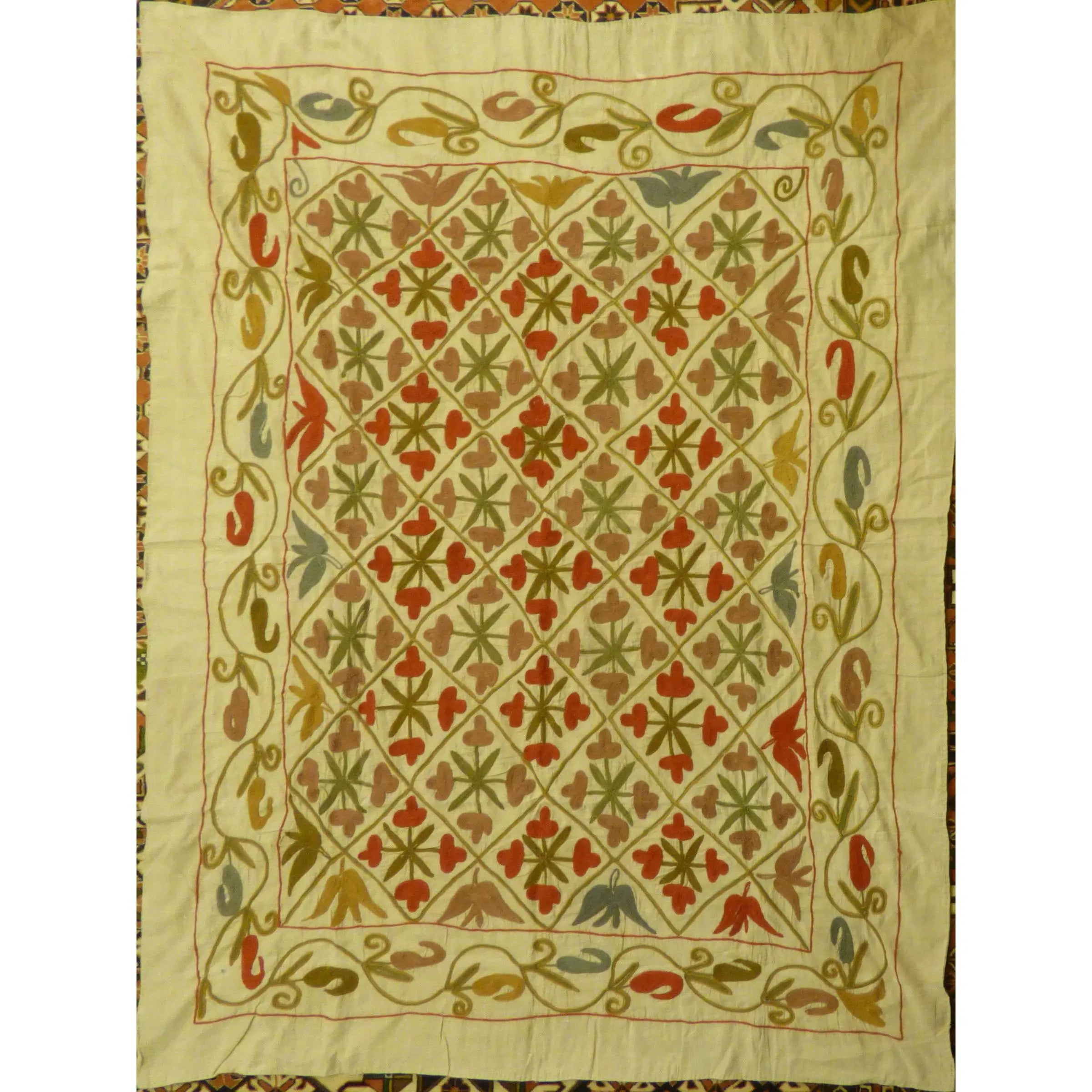 Fine Art Handmade Afghanistan Cotton Ready To Hang For Home Wall Art Decoration 69" X 61" Panwd0002